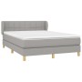Cama box spring con colchón tela gris claro 140x190 cm de vidaXL, Camas y somieres - Ref: Foro24-3126797, Precio: 491,37 €, D...