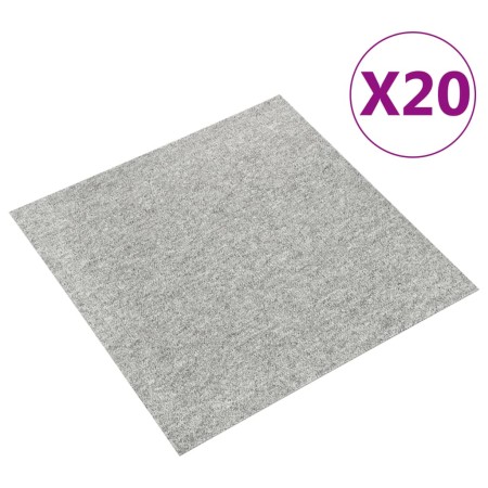 Baldosas de suelo de moqueta 20 uds 5 m² 50x50 cm gris claro en Materiales de construcción | Comprar online en Foru.es