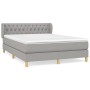 Cama box spring con colchón tela gris claro 140x190 cm de vidaXL, Camas y somieres - Ref: Foro24-3127037, Precio: 485,73 €, D...