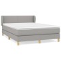 Cama box spring con colchón tela gris claro 140x190 cm de vidaXL, Camas y somieres - Ref: Foro24-3126717, Precio: 467,97 €, D...