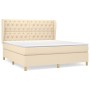 Cama box spring con colchón tela color crema 160x200 cm de vidaXL, Camas y somieres - Ref: Foro24-3128778, Precio: 657,65 €, ...