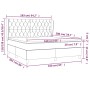 Cama box spring con colchón tela color crema 160x200 cm de vidaXL, Camas y somieres - Ref: Foro24-3128778, Precio: 657,65 €, ...