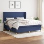 Cama box spring con colchón tela azul 160x200 cm de vidaXL, Camas y somieres - Ref: Foro24-3128379, Precio: 583,96 €, Descuen...