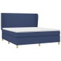 Cama box spring con colchón tela azul 160x200 cm de vidaXL, Camas y somieres - Ref: Foro24-3128379, Precio: 583,96 €, Descuen...