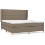 Cama box spring con colchón tela gris taupe 160x200 cm de vidaXL, Camas y somieres - Ref: Foro24-3128377, Precio: 633,76 €, D...