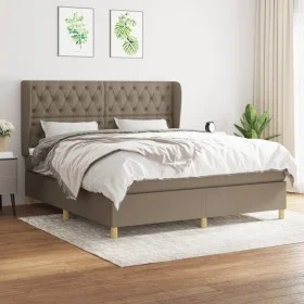 Boxspringbett mit taupegrauer Stoffmatratze 160x200 cm von vidaXL, Betten und Lattenroste - Ref: Foro24-3128777, Preis: 639,6...