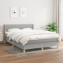 Cama box spring con colchón tela gris claro 140x190 cm de vidaXL, Camas y somieres - Ref: Foro24-3130265, Precio: 476,81 €, D...