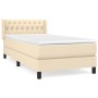 Cama box spring con colchón tela color crema 100x200 cm de vidaXL, Camas y somieres - Ref: Foro24-3129934, Precio: 308,97 €, ...