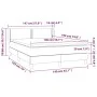 Box spring bed with light gray fabric mattress 140x190 cm by vidaXL, Beds and slatted bases - Ref: Foro24-3130185, Price: 445...