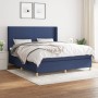 Cama box spring con colchón tela azul 160x200 cm de vidaXL, Camas y somieres - Ref: Foro24-3131847, Precio: 577,87 €, Descuen...