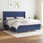 Cama box spring con colchón tela azul 160x200 cm de vidaXL, Camas y somieres - Ref: Foro24-3132247, Precio: 599,89 €, Descuen...