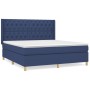 Cama box spring con colchón tela azul 160x200 cm de vidaXL, Camas y somieres - Ref: Foro24-3132247, Precio: 599,89 €, Descuen...