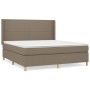 Cama box spring con colchón tela gris taupe 160x200 cm de vidaXL, Camas y somieres - Ref: Foro24-3131845, Precio: 626,71 €, D...