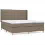 Cama box spring con colchón tela gris taupe 160x200 cm de vidaXL, Camas y somieres - Ref: Foro24-3132005, Precio: 583,78 €, D...
