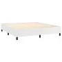Box spring bed with white synthetic leather mattress 160x200 cm by vidaXL, Beds and slatted bases - Ref: Foro24-3132508, Pric...