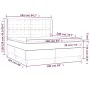 Box spring bed with white synthetic leather mattress 160x200 cm by vidaXL, Beds and slatted bases - Ref: Foro24-3132508, Pric...