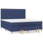 Cama box spring con colchón tela azul 160x200 cm de vidaXL, Camas y somieres - Ref: Foro24-3137411, Precio: 627,40 €, Descuen...