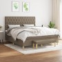 Cama box spring con colchón tela gris taupe 160x200 cm de vidaXL, Camas y somieres - Ref: Foro24-3137409, Precio: 680,10 €, D...