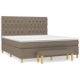Cama box spring con colchón tela gris taupe 160x200 cm de vidaXL, Camas y somieres - Ref: Foro24-3137409, Precio: 680,10 €, D...