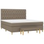 Cama box spring con colchón tela gris taupe 160x200 cm de vidaXL, Camas y somieres - Ref: Foro24-3137409, Precio: 680,10 €, D...