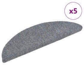 Felpudos autoadhesivos para escaleras, 5 unidades, gris claro, semicirculares, 56 x 17 x 3 cm en Hogar | Comprar online en Foru.