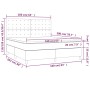 Cama box spring con colchón cuero sintético blanco 160x200 cm de vidaXL, Camas y somieres - Ref: Foro24-3142852, Precio: 588,...