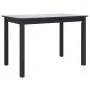 Mesa de comedor de madera maciza de caucho negro 114x71x75 cm de vidaXL, Mesas de cocina y de comedor - Ref: Foro24-247364, P...