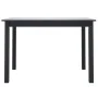 Mesa de comedor de madera maciza de caucho negro 114x71x75 cm de vidaXL, Mesas de cocina y de comedor - Ref: Foro24-247364, P...
