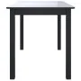 Mesa de comedor de madera maciza de caucho negro 114x71x75 cm de vidaXL, Mesas de cocina y de comedor - Ref: Foro24-247364, P...