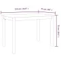 Mesa de comedor de madera maciza de caucho negro 114x71x75 cm de vidaXL, Mesas de cocina y de comedor - Ref: Foro24-247364, P...
