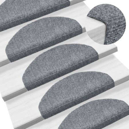 Felpudos autoadhesivos para escaleras, 5 unidades, 65 x 21 x 4 cm, gris claro, semicirculares, grandes en Hogar | Comprar online