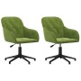 Sillas de comedor giratorias 2 unidades terciopelo verde claro de vidaXL, Sillas de comedor - Ref: Foro24-3103380, Precio: 17...