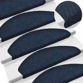 Felpudos autoadhesivos para escaleras, 10 unidades, 65 x 21 x 4 cm, color azul marino, semicirculares, grandes en Hogar | Compra