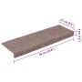 Felpudos autoadhesivos para escaleras, 10 unidades, 65 x 21 x 4 cm, borde rectangular color crema en Hogar | Comprar online en F