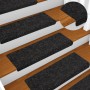 Felpudos autoadhesivos para escaleras, 5 unidades, 65 x 21 x 4 cm, borde rectangular, color negro en Hogar | Comprar online en F