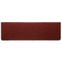 Felpudos autoadhesivos para escaleras, 10 unidades, 65 x 21 x 4 cm, borde rectangular, color rojo burdeos en Hogar | Comprar onl