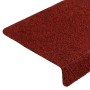 Felpudos autoadhesivos para escaleras, 10 unidades, 65 x 21 x 4 cm, borde rectangular, color rojo burdeos en Hogar | Comprar onl