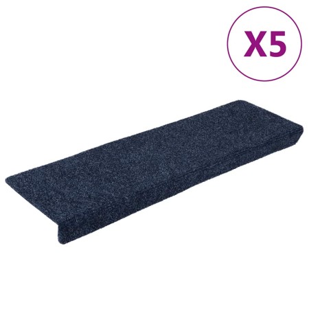 Felpudos autoadhesivos para escaleras, 5 unidades, 65 x 21 x 4 cm, antracita, borde rectangular en Hogar | Comprar online en For