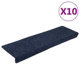 Felpudos autoadhesivos para escaleras, 10 unidades, 65 x 21 x 4 cm, antracita, borde rectangular en Hogar | Comprar online en Fo