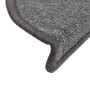 Alfombrillas para escaleras 10 unidades 56x17x3 cm Gris oscuro Semicircular en Hogar | Comprar online en Foru.es