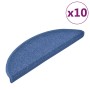 Alfombrillas para escaleras 10 unidades 56x17x3 cm Azul Semicircular en Hogar | Comprar online en Foru.es