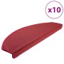 Felpudos para escaleras 10 unidades 65x24x4 cm Rojos Semicirculares Grandes en Hogar | Comprar online en Foru.es