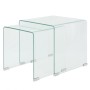 Set de dos mesas de centro apilables vidrio templado claro de vidaXL, Mesas de centro - Ref: Foro24-244191, Precio: 159,72 €,...