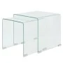 Set de dos mesas de centro apilables vidrio templado claro de vidaXL, Mesas de centro - Ref: Foro24-244191, Precio: 156,94 €,...