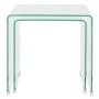 Set de dos mesas de centro apilables vidrio templado claro de vidaXL, Mesas de centro - Ref: Foro24-244191, Precio: 156,94 €,...