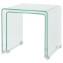 Set de dos mesas de centro apilables vidrio templado claro de vidaXL, Mesas de centro - Ref: Foro24-244191, Precio: 159,72 €,...