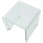 Set de dos mesas de centro apilables vidrio templado claro de vidaXL, Mesas de centro - Ref: Foro24-244191, Precio: 159,72 €,...