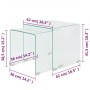 Set de dos mesas de centro apilables vidrio templado claro de vidaXL, Mesas de centro - Ref: Foro24-244191, Precio: 159,72 €,...