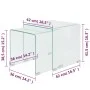 Set de dos mesas de centro apilables vidrio templado claro de vidaXL, Mesas de centro - Ref: Foro24-244191, Precio: 156,94 €,...