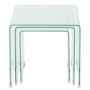 Set de tres mesas de centro apilables vidrio templado claro de vidaXL, Mesas de centro - Ref: Foro24-244190, Precio: 193,96 €...